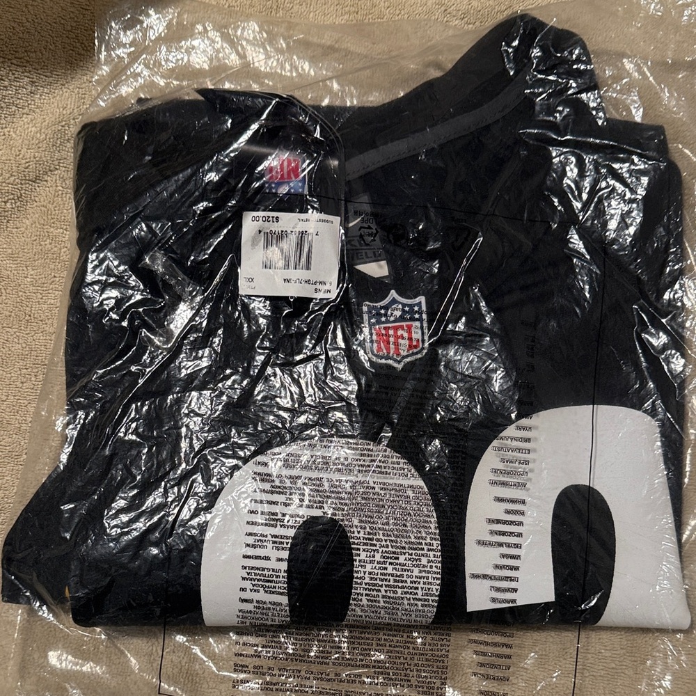 Men's Black Steelers NFL Jersey #22 Harris